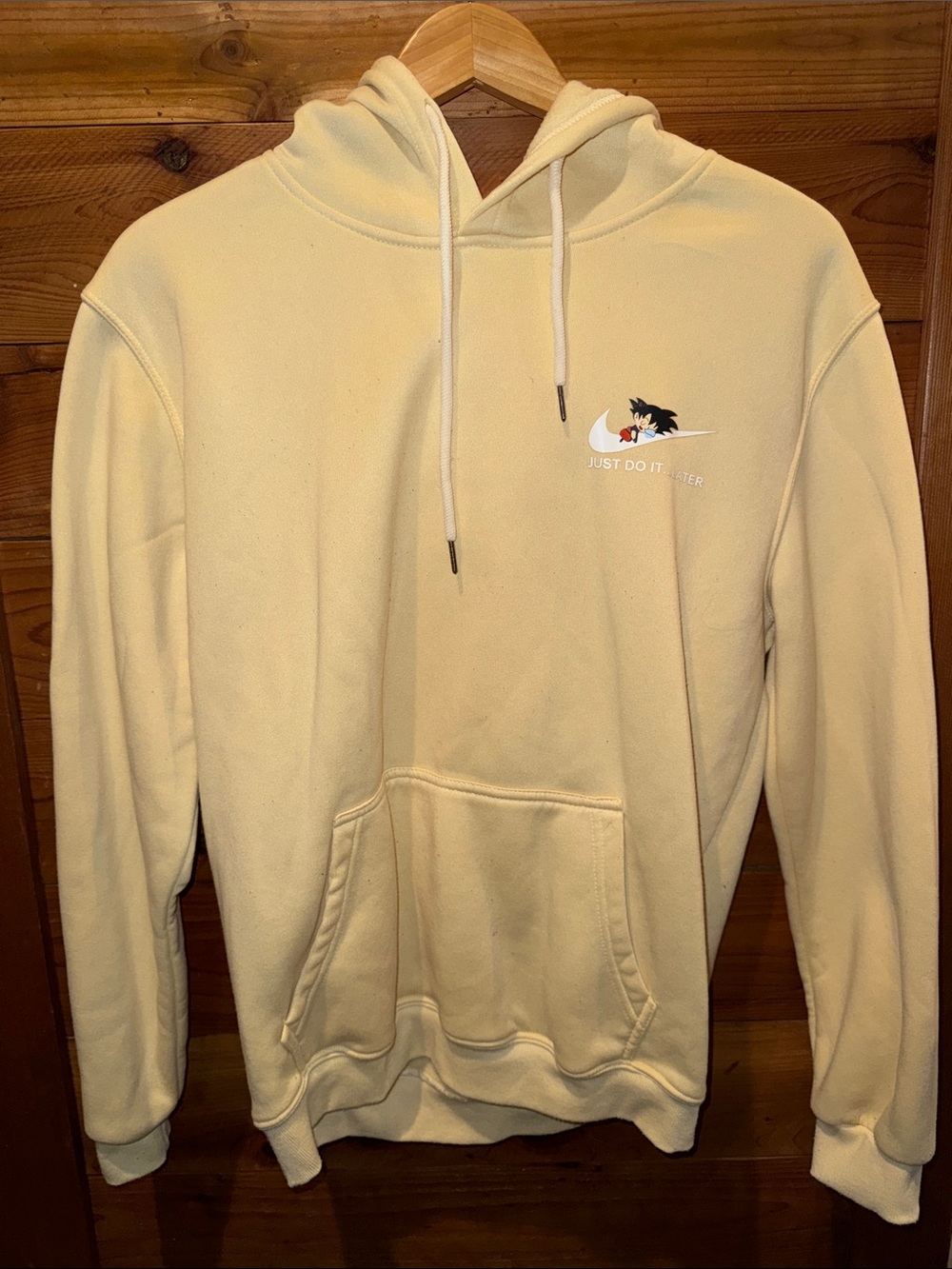 Men's Pale Yellow Pullover Hoodie- Dragon Ball Z